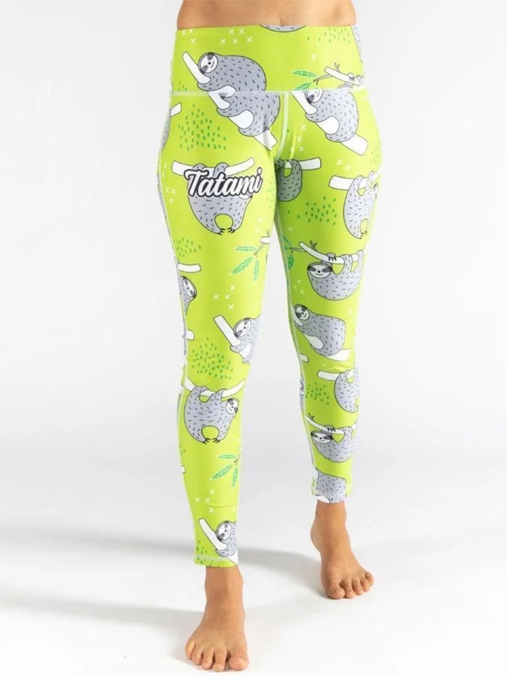 Tatami Jiu-Jitsu Spats - Green Sloth Leggings - Small